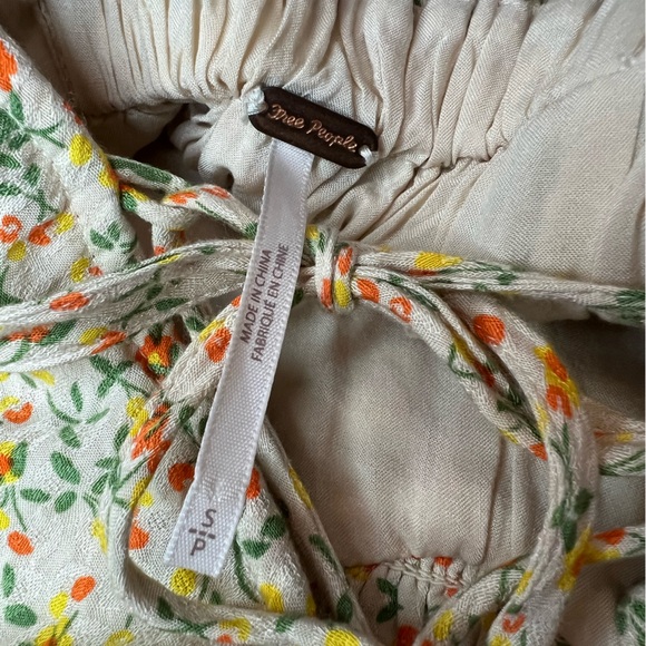 Free People Florence Floral Lace-Up Back Mini Dress Size Small - Picture 6 of 8